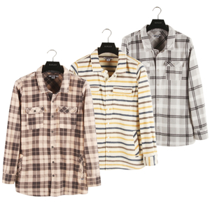 Stockpapa Oneill, Ladies High Quality 100% Polyester 3 Color Polaris vellus Plaid Shirt