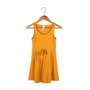 Princeps Fashion 100% Cotton Aestiva Casual Formalis Coquit pro Women Non Manicas Long Orange Elegans Dress