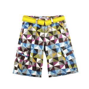 Stockpapa Kids Allover print belted navis bracis